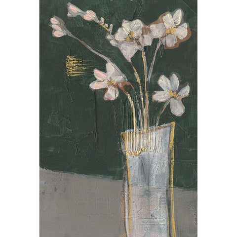 Textured Still Life II White Modern Wood Framed Art Print by Goldberger, Jennifer