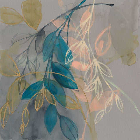 Layers of Branches II White Modern Wood Framed Art Print by Goldberger, Jennifer