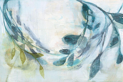 Branches and Shadows II White Modern Wood Framed Art Print with Double Matting by Goldberger, Jennifer