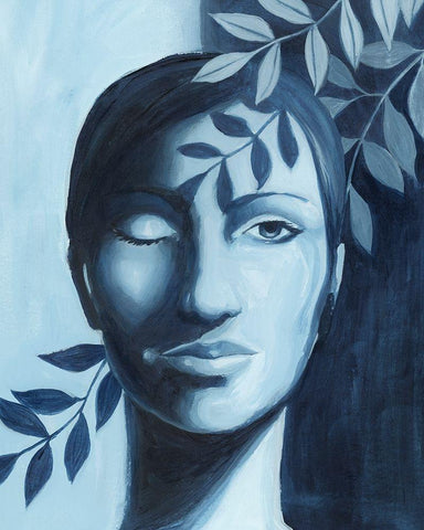 Winking Shadow II White Modern Wood Framed Art Print with Double Matting by Popp, Grace