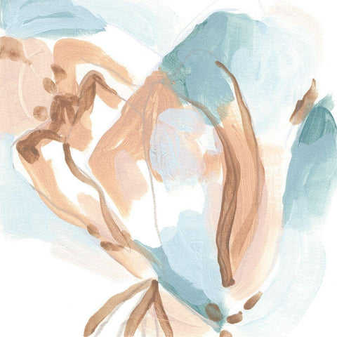 Abstracted Shells I Black Modern Wood Framed Art Print with Double Matting by Vess, June Erica