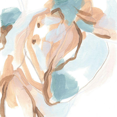 Abstracted Shells II Gold Ornate Wood Framed Art Print with Double Matting by Vess, June Erica