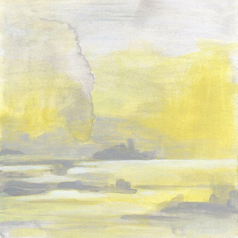 Citron Shore II White Modern Wood Framed Art Print by Vess, June Erica