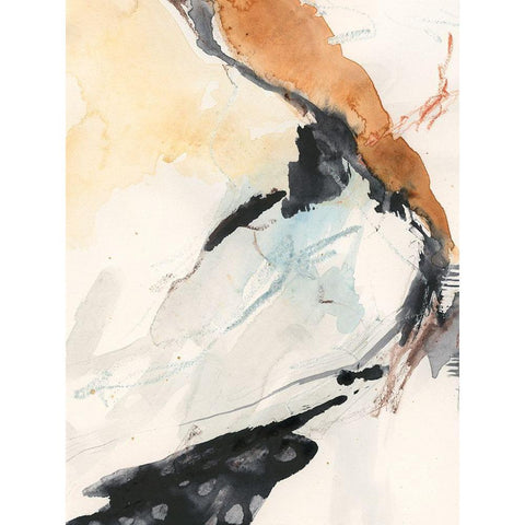 Efflux I Black Modern Wood Framed Art Print with Double Matting by Borges, Victoria