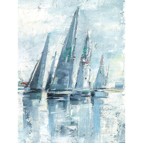 Regatta I White Modern Wood Framed Art Print by Harper, Ethan