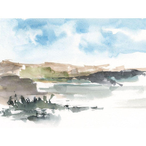 Western Lake Study I White Modern Wood Framed Art Print by Harper, Ethan