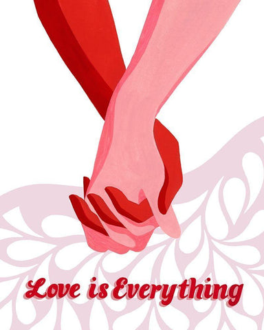 Groovy Love I White Modern Wood Framed Art Print with Double Matting by Popp, Grace