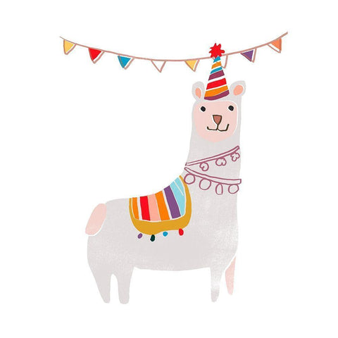 Party Animals I White Modern Wood Framed Art Print by Vess, June Erica