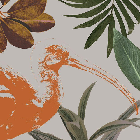 Graphic Tropical Bird VI Black Ornate Wood Framed Art Print with Double Matting by Warren, Annie