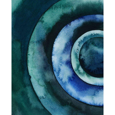 Cobalt Vortex I Black Modern Wood Framed Art Print by Popp, Grace