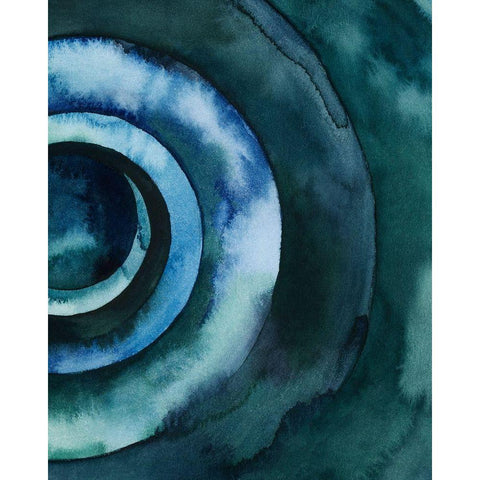 Cobalt Vortex II White Modern Wood Framed Art Print by Popp, Grace