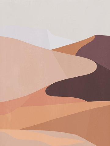 Desert Dunes I Black Ornate Wood Framed Art Print with Double Matting by Warren, Annie