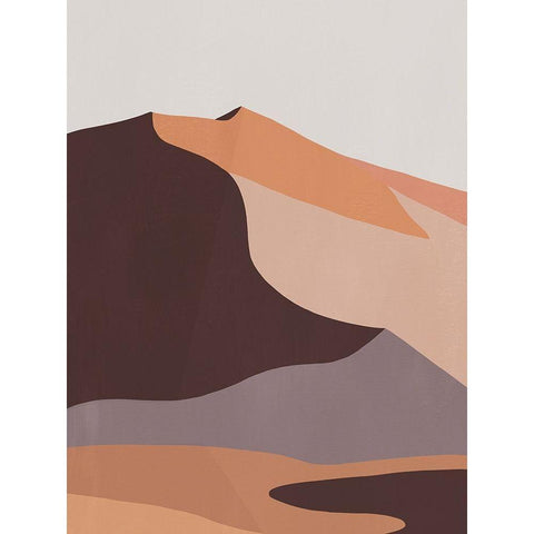 Desert Dunes II Black Modern Wood Framed Art Print with Double Matting by Warren, Annie