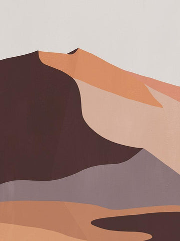 Desert Dunes II White Modern Wood Framed Art Print with Double Matting by Warren, Annie