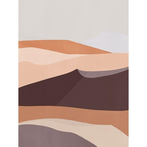 Desert Dunes III White Modern Wood Framed Art Print by Warren, Annie