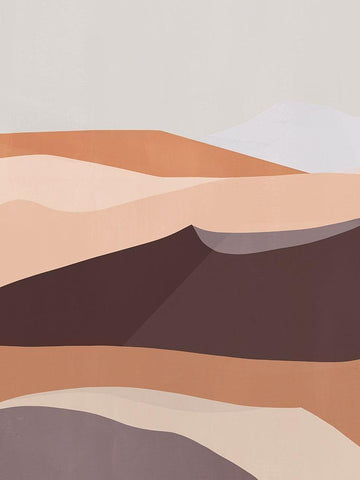 Desert Dunes III White Modern Wood Framed Art Print with Double Matting by Warren, Annie