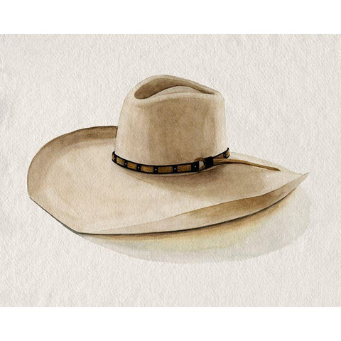 Cowboy Hat I White Modern Wood Framed Art Print by Popp, Grace