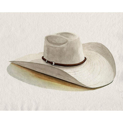 Cowboy Hat II White Modern Wood Framed Art Print by Popp, Grace