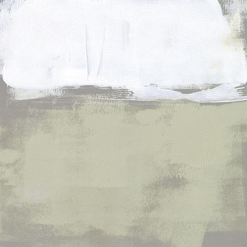 The Subtlest Horizon II White Modern Wood Framed Art Print by Goldberger, Jennifer