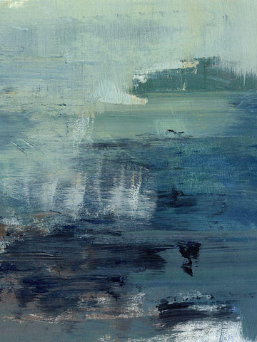 Morning Lake Mist II Black Ornate Wood Framed Art Print with Double Matting by Parker, Jennifer Paxton