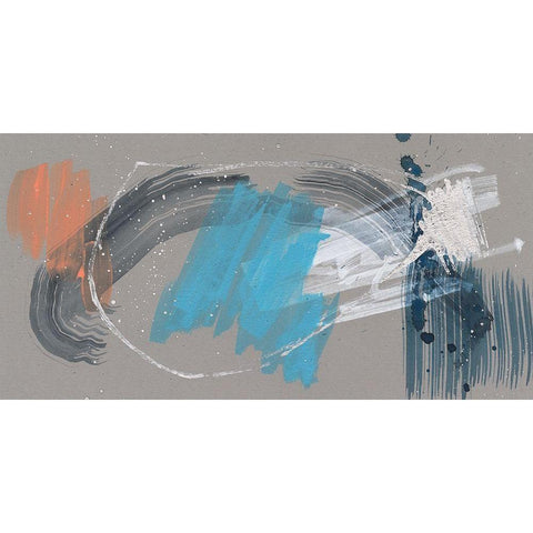 Whimsical Marks II Black Modern Wood Framed Art Print with Double Matting by Goldberger, Jennifer