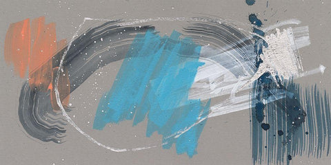 Whimsical Marks II Black Ornate Wood Framed Art Print with Double Matting by Goldberger, Jennifer