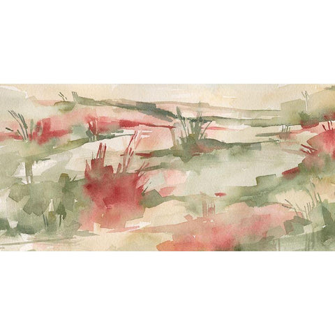 Rust Grasslands II White Modern Wood Framed Art Print by Caroline, Emma