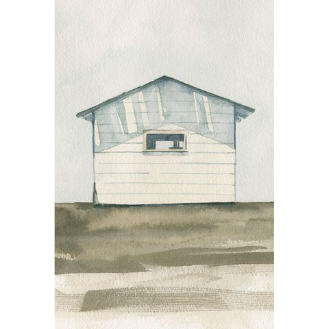 Farmhouse Shed I Black Modern Wood Framed Art Print with Double Matting by Caroline, Emma