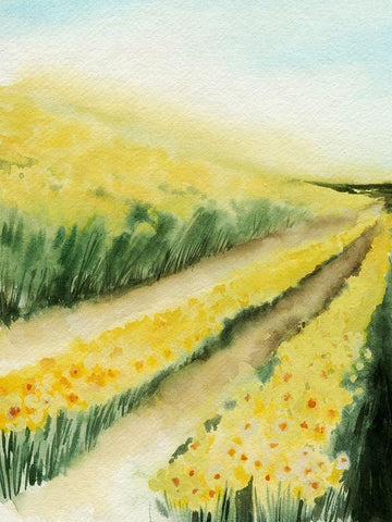 Gilded Aisles I Black Ornate Wood Framed Art Print with Double Matting by Popp, Grace