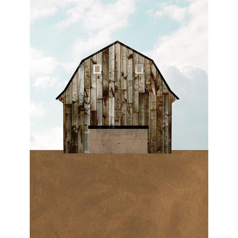 A Barns Portrait I Black Modern Wood Framed Art Print with Double Matting by Wang, Melissa