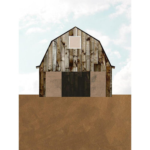 A Barns Portrait II Black Modern Wood Framed Art Print with Double Matting by Wang, Melissa