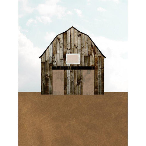 A Barns Portrait IV Black Modern Wood Framed Art Print with Double Matting by Wang, Melissa