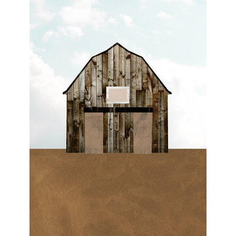 A Barns Portrait IV Gold Ornate Wood Framed Art Print with Double Matting by Wang, Melissa
