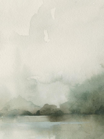 Heavy Fog II White Modern Wood Framed Art Print with Double Matting by Caroline, Emma
