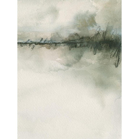 Scripted Landscape I Black Modern Wood Framed Art Print by Caroline, Emma