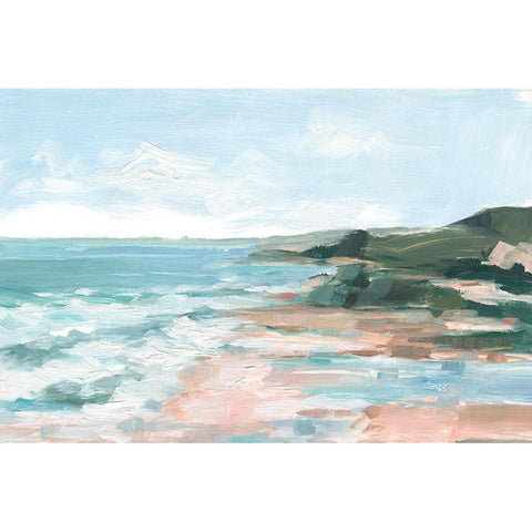 Coral Sand Beaches I Black Modern Wood Framed Art Print by Harper, Ethan