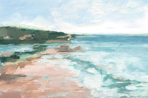 Coral Sand Beaches II Black Ornate Wood Framed Art Print with Double Matting by Harper, Ethan