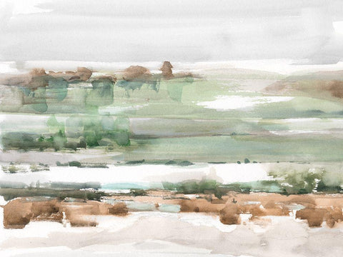 Turquoise and Clay I Black Ornate Wood Framed Art Print with Double Matting by Harper, Ethan