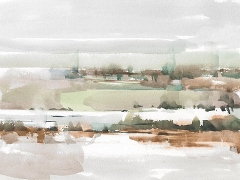 Turquoise and Clay II Black Ornate Wood Framed Art Print with Double Matting by Harper, Ethan