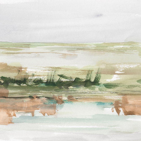 Turquoise and Clay III White Modern Wood Framed Art Print by Harper, Ethan