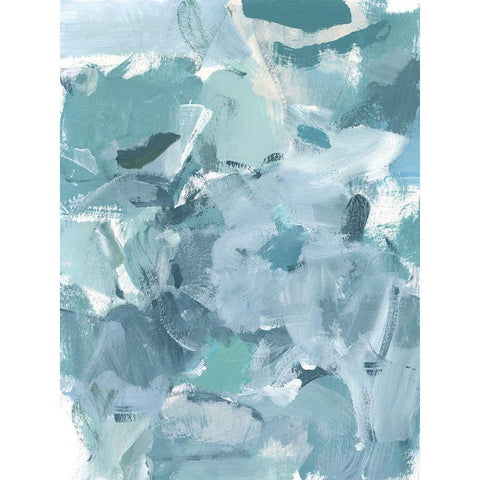 Soft Teal I Black Modern Wood Framed Art Print by Long, Christina