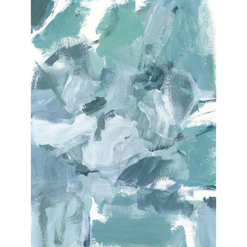 Soft Teal II White Modern Wood Framed Art Print by Long, Christina