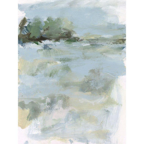 Far Away View I White Modern Wood Framed Art Print by Long, Christina