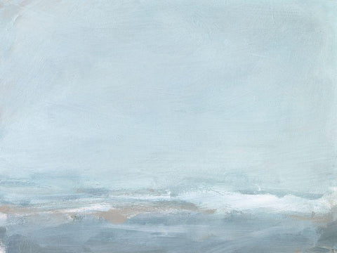 Soft Sea Mist II Black Ornate Wood Framed Art Print with Double Matting by Long, Christina
