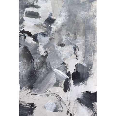Black and White Mix II Black Modern Wood Framed Art Print with Double Matting by Long, Christina
