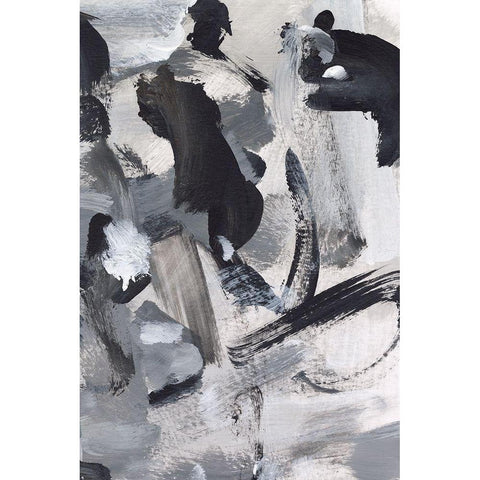 Black and White Mix IV Black Modern Wood Framed Art Print by Long, Christina