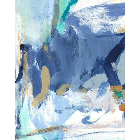 Blue Room II Black Modern Wood Framed Art Print with Double Matting by Long, Christina