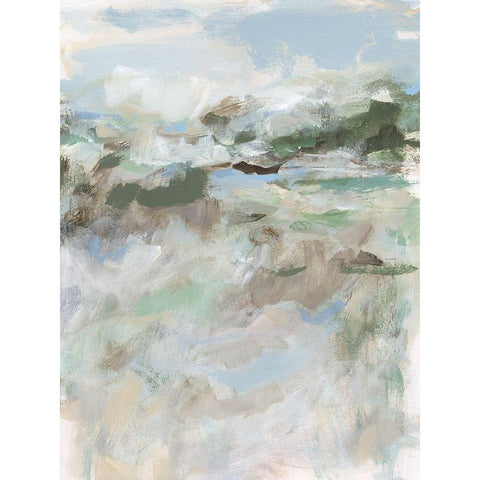 Far Away Hills II White Modern Wood Framed Art Print by Long, Christina