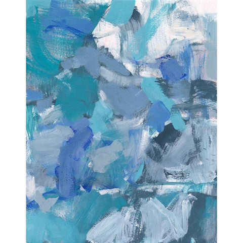 Deep Blue Hue I Black Modern Wood Framed Art Print by Long, Christina