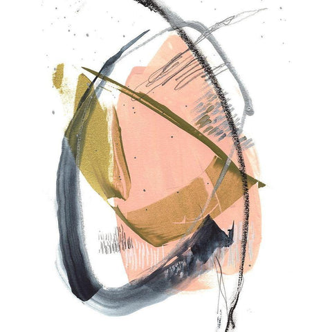 Orbital Marks I Gold Ornate Wood Framed Art Print with Double Matting by Goldberger, Jennifer